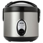 Aroma ARC-914SB 4-Cup Cool-Touch Rice Cooker, 8-11/16inH x 8-5/16inW x 8-11/16inD, Silver