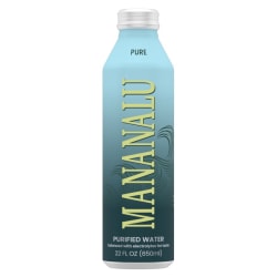 Mananalu Purified Water, Unflavored, 22 Oz, Pallet Of 1,080 Bottles