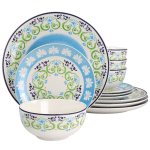 Gibson Home Atlantis 12-Piece Dinnerware Set, Multicolor