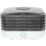 Ronco 5-Tray EZ Store Turbo Food Dehydrator, 8-1/2in x 13in, White