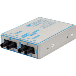 Omnitron FlexPoint 100Mbps Ethernet Fiber to Fiber Media Converter ST Multimode 5km to Single-Mode 30km - 1 x 100BASE-FX; 1 x 100BASE-LX; US AC Powered; Lifetime Warranty