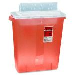 Unimed Kendall Sharps Container With Always-Open Lid, 3 Gallons