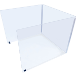 Ghent Desktop Protection Screen, 3-Sided, 24inH x 24inW x 16inD, Clear