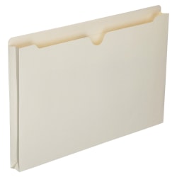 SKILCRAFT Manila Double-Ply Tab Expanding File Jackets, 1in Expansion, Legal Size Paper, 8 1/2in x 14in, 30% Recycled, Box Of 50