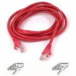 Belkin Cat5e Network Cable - RJ-45 Male Network - RJ-45 Male Network - 3ft - Red