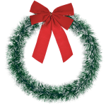 Amscan Christmas 16in Artificial Pine Frosted 3-Piece Wreath, Green