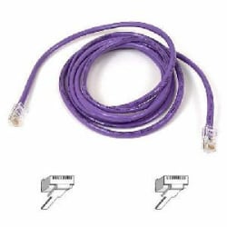 Belkin Cat5e Patch Cable - RJ-45 Male - RJ-45 Male - 3ft - Purple