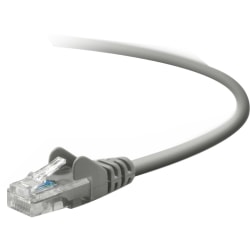 Belkin Cat5e Patch Cable - RJ-45 Male - RJ-45 Male - 12in - Gray