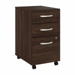 Bush Business Furniture Hybrid 21inD Vertical 3-Drawer Mobile File Cabinet, Black Walnut, Delivery