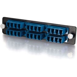 C2G Q-Series Fiber Distribution System 24-STRAND, LC QUAD, ZIRCONIA INSERT, SM, BLUE LC - Patch panel adapter - black