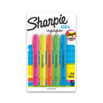 Sharpie Gel Highlighters, Bullet Tip, Assorted Colors, 5 Count