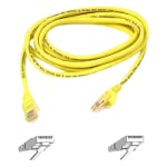 Belkin Patch Cord - RJ-45 Male - RJ-45 Male - 7ft - Yellow