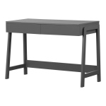 South Shore Liney 48inW Secretary Desk, Charcoal Gray