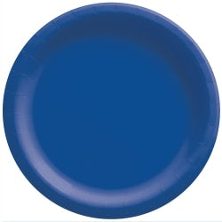 Amscan Round Paper Plates, 8-1/2in, Bright Royal Blue, Pack Of 150 Plates