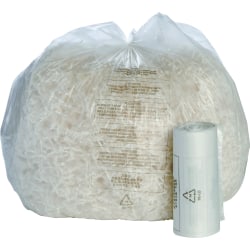 SKILCRAFT Shredder Bags, 24in x 26in, 10 Gallons, Clear, 50 Bags Per Roll, Set Of 2 Rolls, (AbilityOne 8105-01-557-4975)