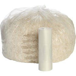 SKILCRAFT Shredder Bags, 39in x 51in, 50 Gallons, Clear, 25 Bags Per Roll, Set of 2 Rolls, (AbilityOne 8105-01-557-4976)