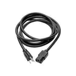 Eaton Tripp Lite Series Computer Power Cord, NEMA 5-15P to C13 - Heavy-Duty, 15A, 125V, 14 AWG, 12 ft. (3.66 m), Black - Power cable - NEMA 5-15 (M) to power IEC 60320 C13 - AC 110 V - 12 ft - molded - black