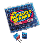 Learning Resources Uppercase Alphabet Stamps, 1in x 1in, 34 Stamps Per Set, Pack Of 2 Sets