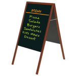 MasterVision Black Wet Erase Display Melamine Dry-Erase Whiteboard, 32in x 21in, Wood Frame With Cherry Finish