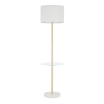 LumiSource Chloe Shelf Floor Lamp, 62-1/2inH, White