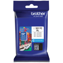 Brother LC3017I High-Yield Cyan Ink Cartridge, LC3017C