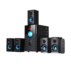 BeFree Sound 5.1 Channel Bluetooth Surround Sound Speaker System, Blue/Black