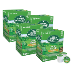 Green Mountain Coffee Single-Serve Coffee K-Cup, Our Blend, Carton Of 96, 4 x 24 Per Box