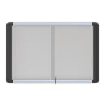 MasterVision Platinum Pure Magnetic Dry-Erase Enclosed Whiteboard, Sliding Door, 36in x 48in, Aluminum Frame With Silver Finish