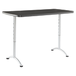 Iceberg IndestrucTable TOO Adjustable Height Utility Table, Rectangle, Gray Walnut