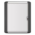 MasterVision Platinum Pure Magnetic Dry-Erase Enclosed Whiteboard, Swinging Door, 36in x 48in, Aluminum Frame With Silver Finish