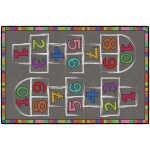 Flagship Carpets Hopscotch Area Rug, 4ftH x 6ftW