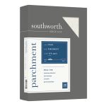 Southworth Fine Business Parchment Paper, 24 Lb,  8 1/2in x 11in,  Ivory, Pack Of 500 sheets