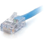 C2G 3ft Cat6 Non-Booted Unshielded (UTP) Ethernet Cable - Cat6 Network Patch Cable - PoE - TAA Compliant - Blue - Patch cable - RJ-45 (M) to RJ-45 (M) - 3 ft - UTP - CAT 6 - plenum - blue