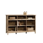 Sauder Adept 37inH Storage 9-Shelf Bookcase Credenza, Craftsman Oak