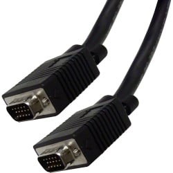 4XEM High-Resolution Coax Male to Male VGA Cable, 10ft, Black