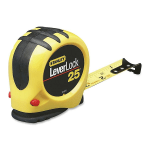 Stanley Tools Leverlock Tape Measure, Standard, 25ft x 1in Blade