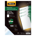 Fellowes Clear Presentation Binding Covers, 8 1/2in 11in, Clear, Pack Of 100