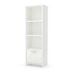 South Shore Step One 55inH 3-Shelf Bookcase, Pure White