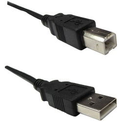 Weltron 15ft A Male to B Male USB 2.0 Cable - 15 ft USB Data Transfer Cable for Keyboard, Printer, Mouse - First End: 1 x Type A Male USB - Second End: 1 x Type B Male USB - Shielding - Black