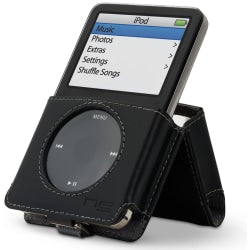 Belkin Kickstand Case for 5G iPod - Slide Insert - Leather - Black