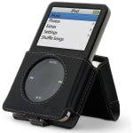 Belkin Kickstand Case for 5G iPod - Case for player - fine-grain leather - black - for Apple iPod (5G)