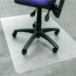 Floortex Advantagemat Plus APET Rectangular for Low/Standard Pile Carpets - 45in x 53in - Chair - 53in Length x 45in Width x 0.087in Depth x 0.375in Thickness - Rectangular - Amorphous Polyethylene Terephthalate (APET) - Clear - 1Each - TAA Compliant