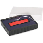 Trodat Stamp Replacement Pad - 1 Each - Blue, Red Ink - Plastic