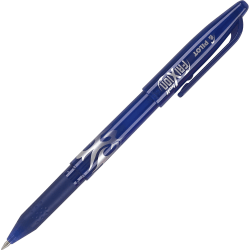 Pilot FriXion Ball Erasable Gel Pens, Pack Of 12, Fine Point, 0.7 mm, Blue Barrel, Blue Ink