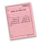 Adams "While You Were Out" Message Pads, 4 1/4in x 5 1/2in, 50 Sheets, Pink, Pack Of 24