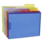 Pendaflex Poly View Folders, 1in Expansion, Letter Size, Assorted Colors, Pack Of 6 Folders