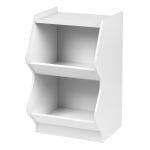 IRIS 27inH 2-Tier Bookshelf With Footboard, White