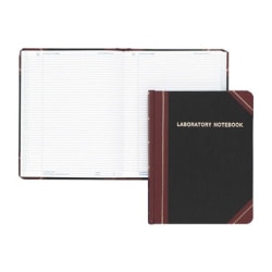 Boorum & Pease Boorum Laboratory Record Notebook, 8 1/8in x 10 3/8in, 150 Sheets, Black Fabrihide