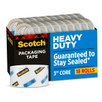 Scotch Heavy-Duty Shipping Packing Tape, 1-7/8in x 54.6 Yd., Pack Of 18 Rolls