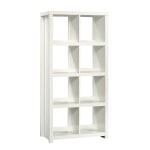 Sauder Homeplus 62inH 8-Cube Storage Bookcase, White